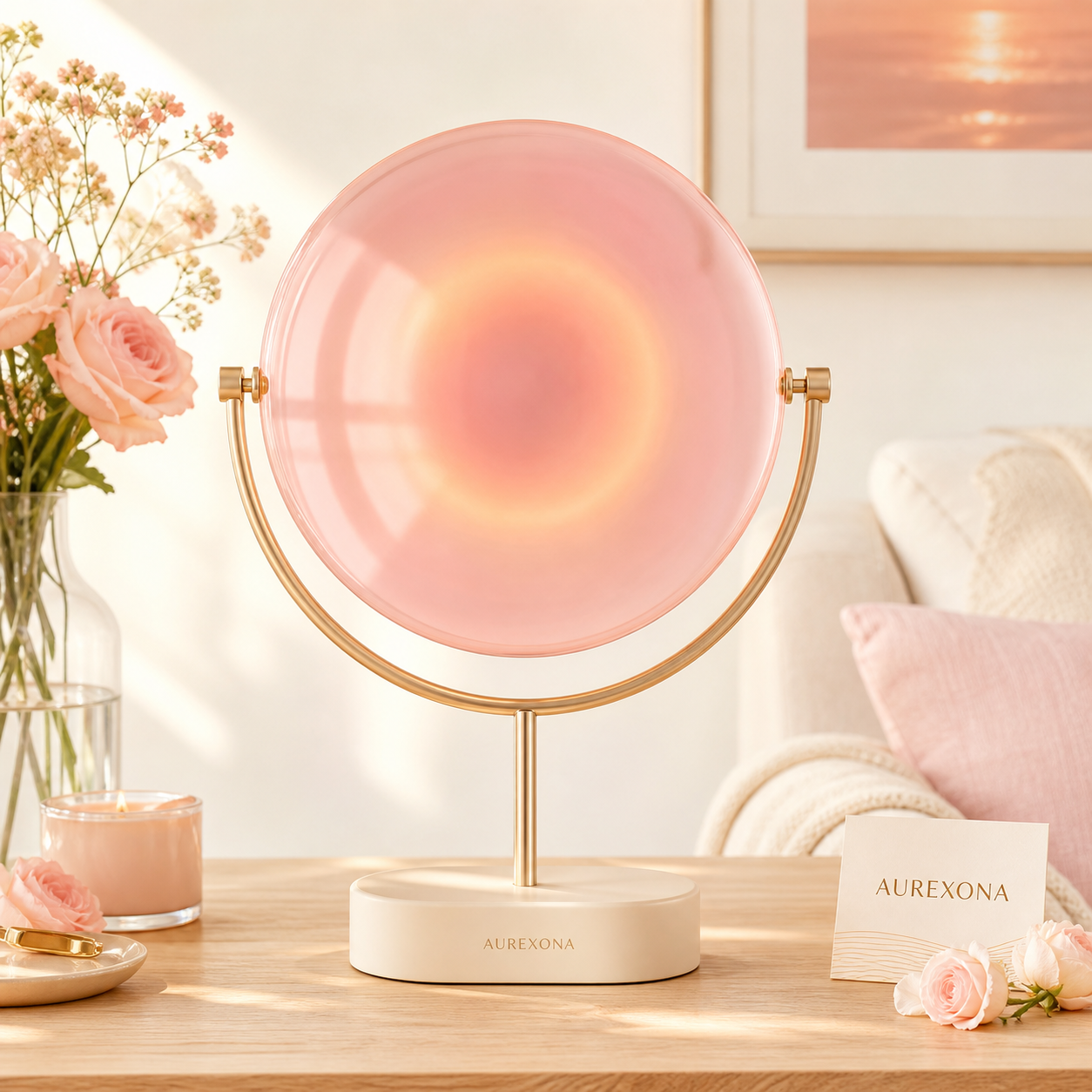 Aurexona Blush Halo Sunset Lamp