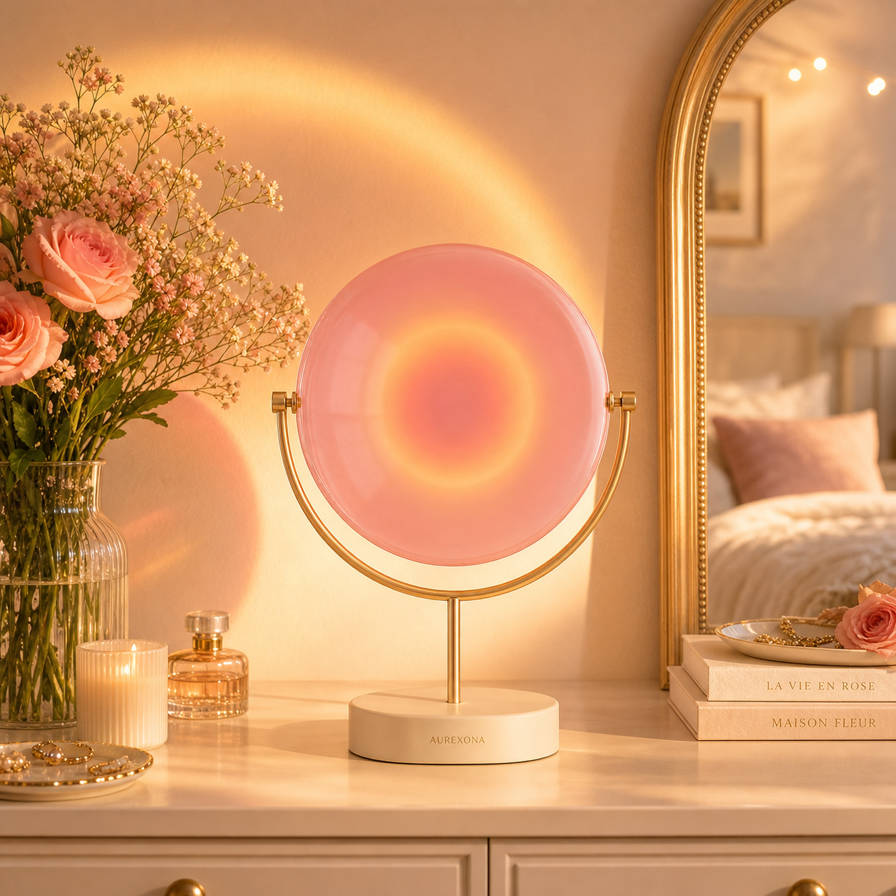 Aurexona Blush Halo Sunset Lamp