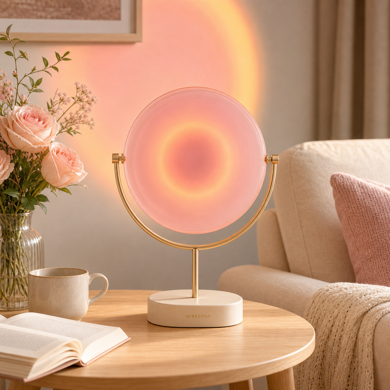 Aurexona Blush Halo Sunset Lamp