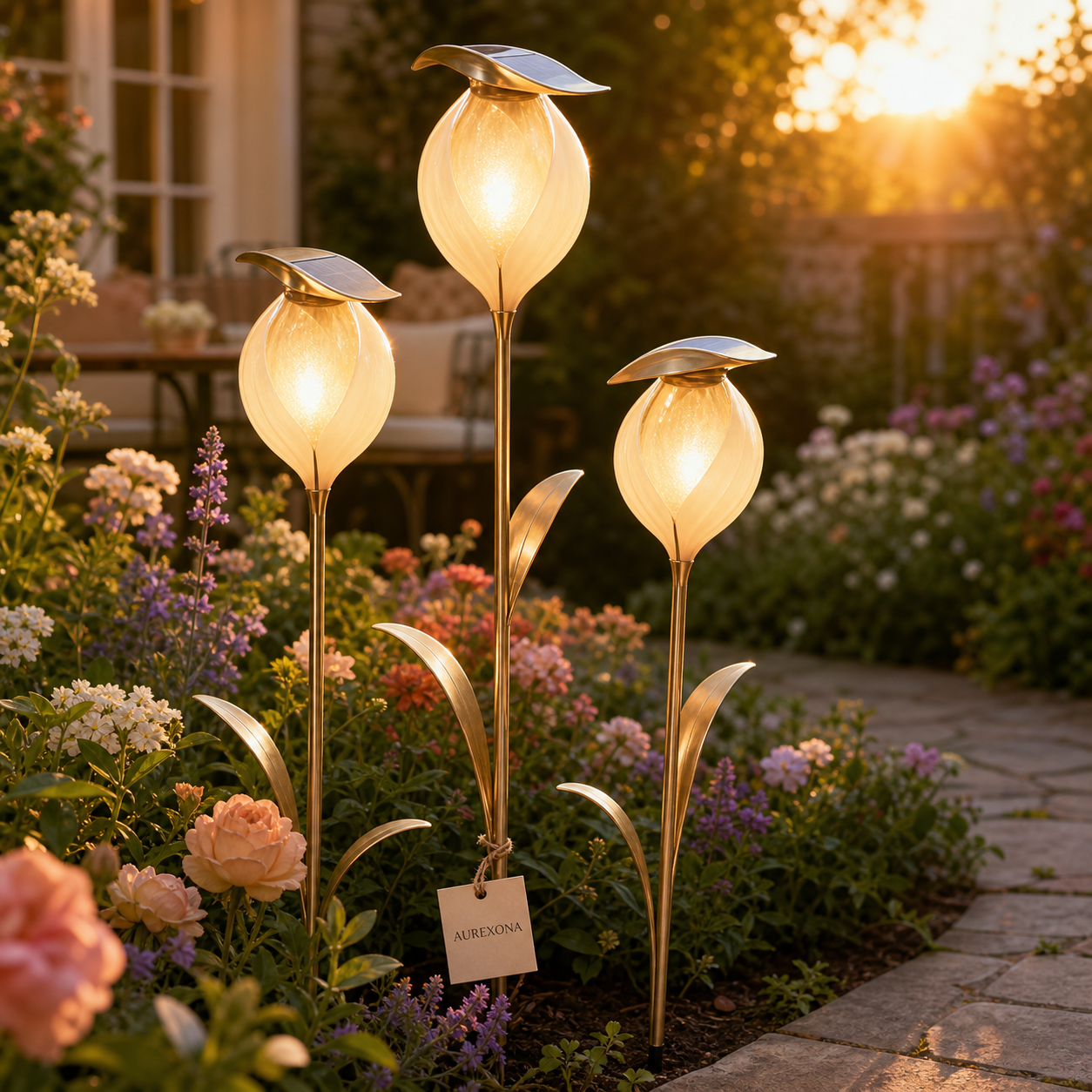 Aurexona Garden Bloom Solar Lights