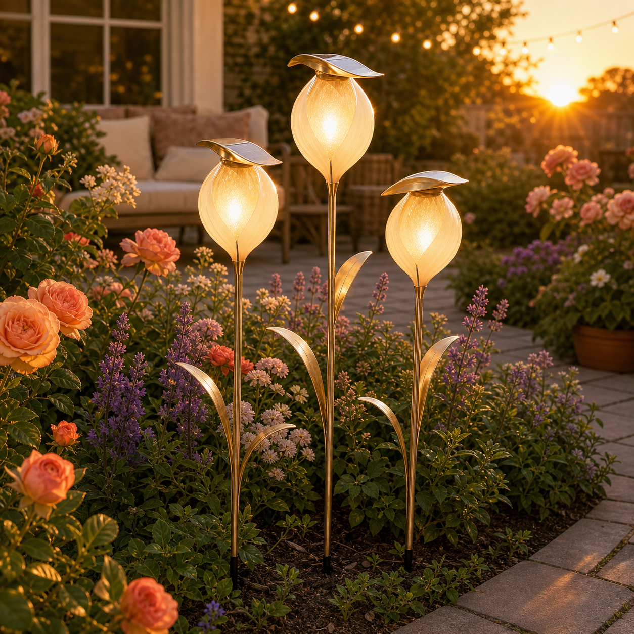Aurexona Garden Bloom Solar Lights