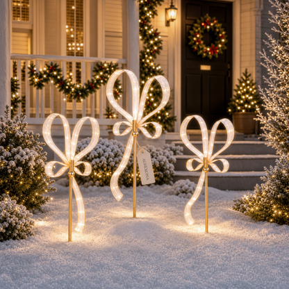 Aurexona Festive Ribbon Stake Lights