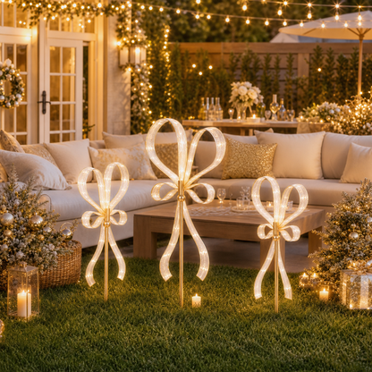 Aurexona Festive Ribbon Stake Lights