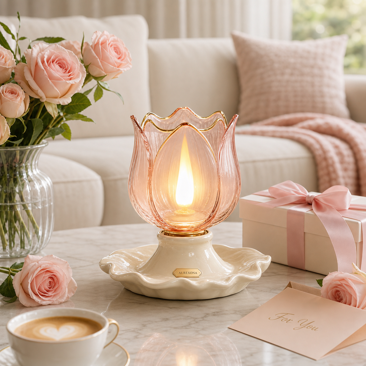 Aurexona Candle Bloom Table Light