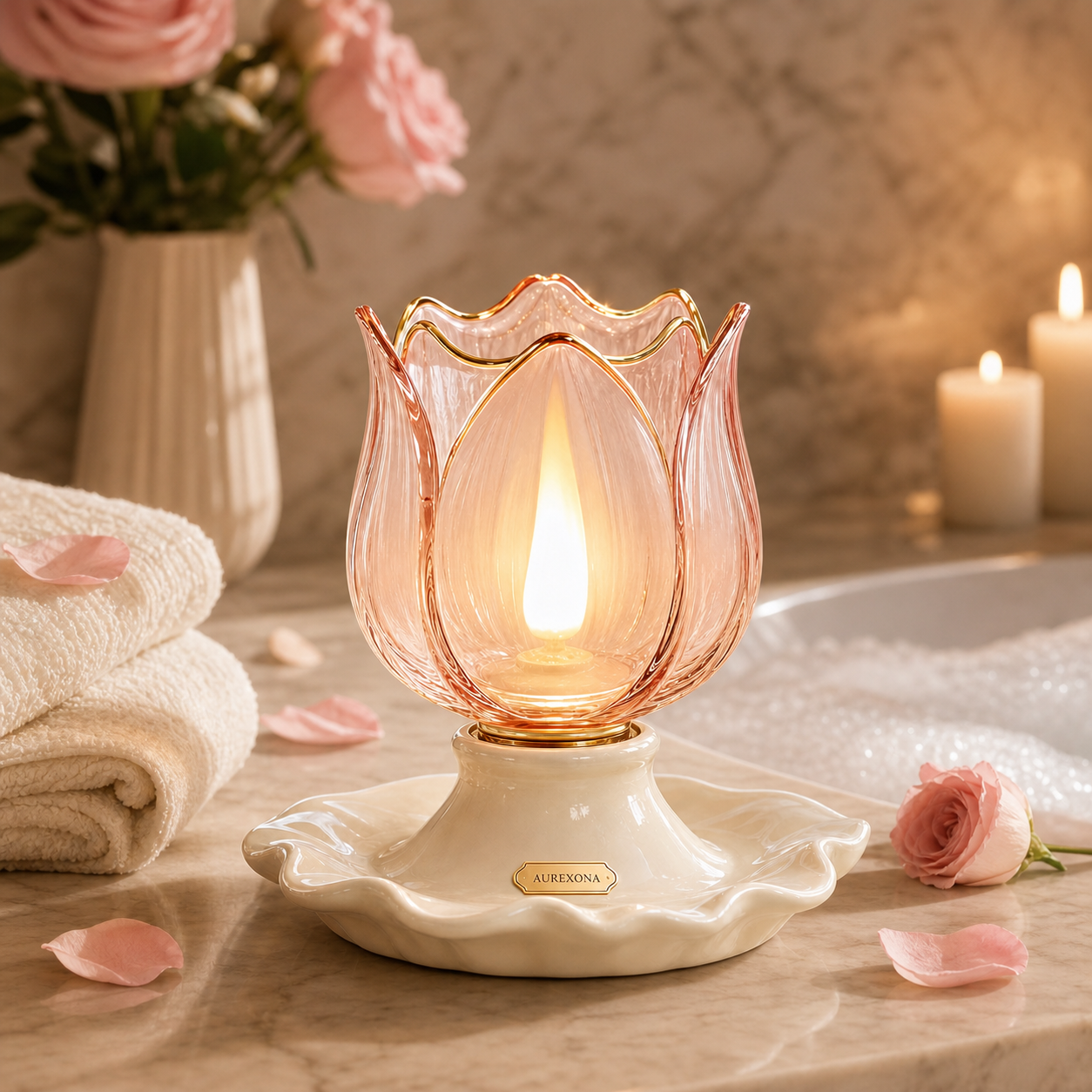 Aurexona Candle Bloom Table Light