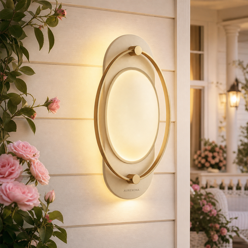 Aurexona Porch Halo Sconce