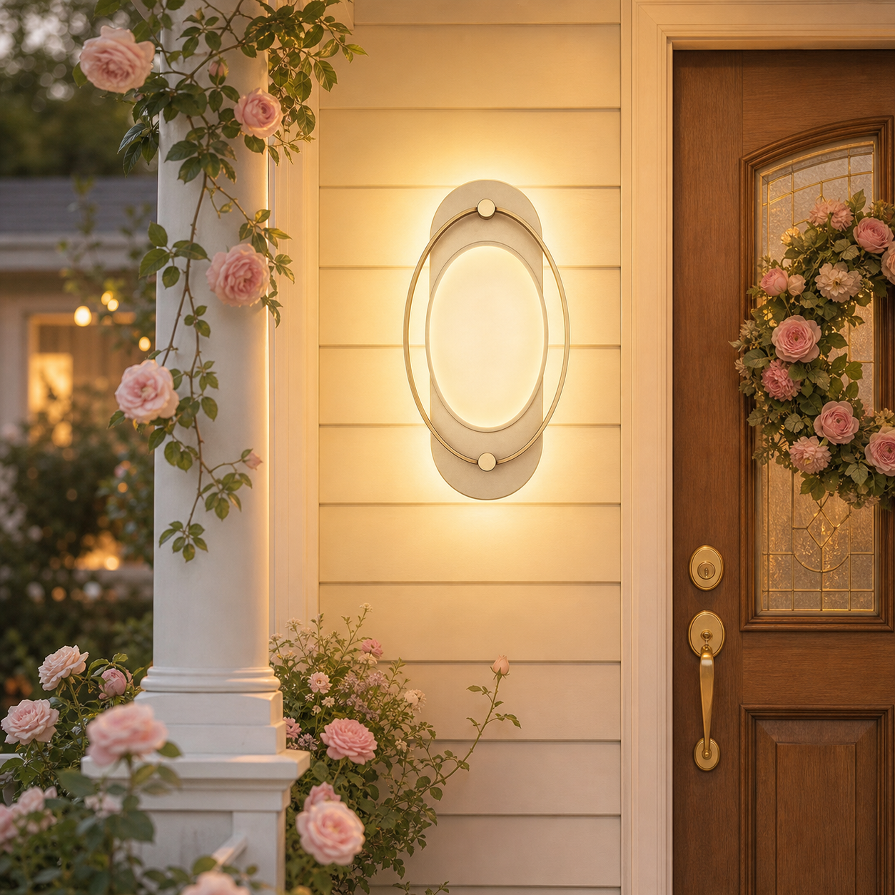 Aurexona Porch Halo Sconce