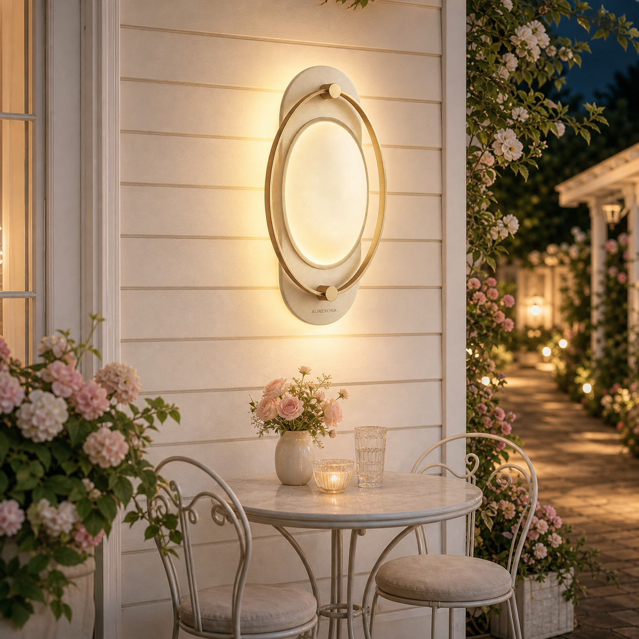Aurexona Porch Halo Sconce