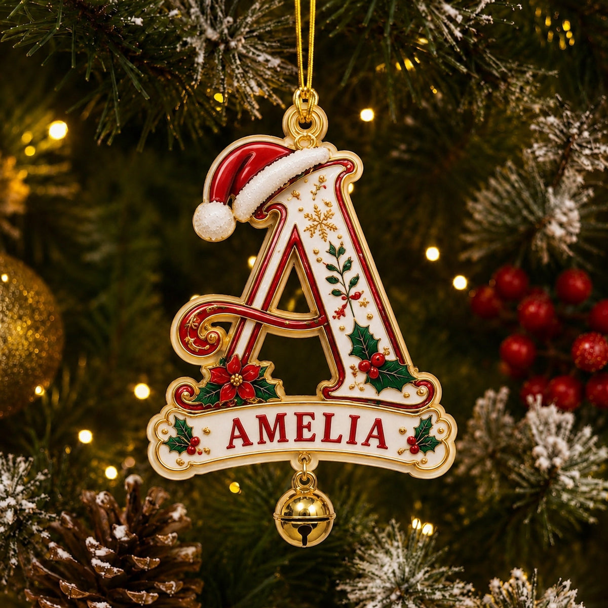 Personalized Christmas Initial & Name Ornament · 1
