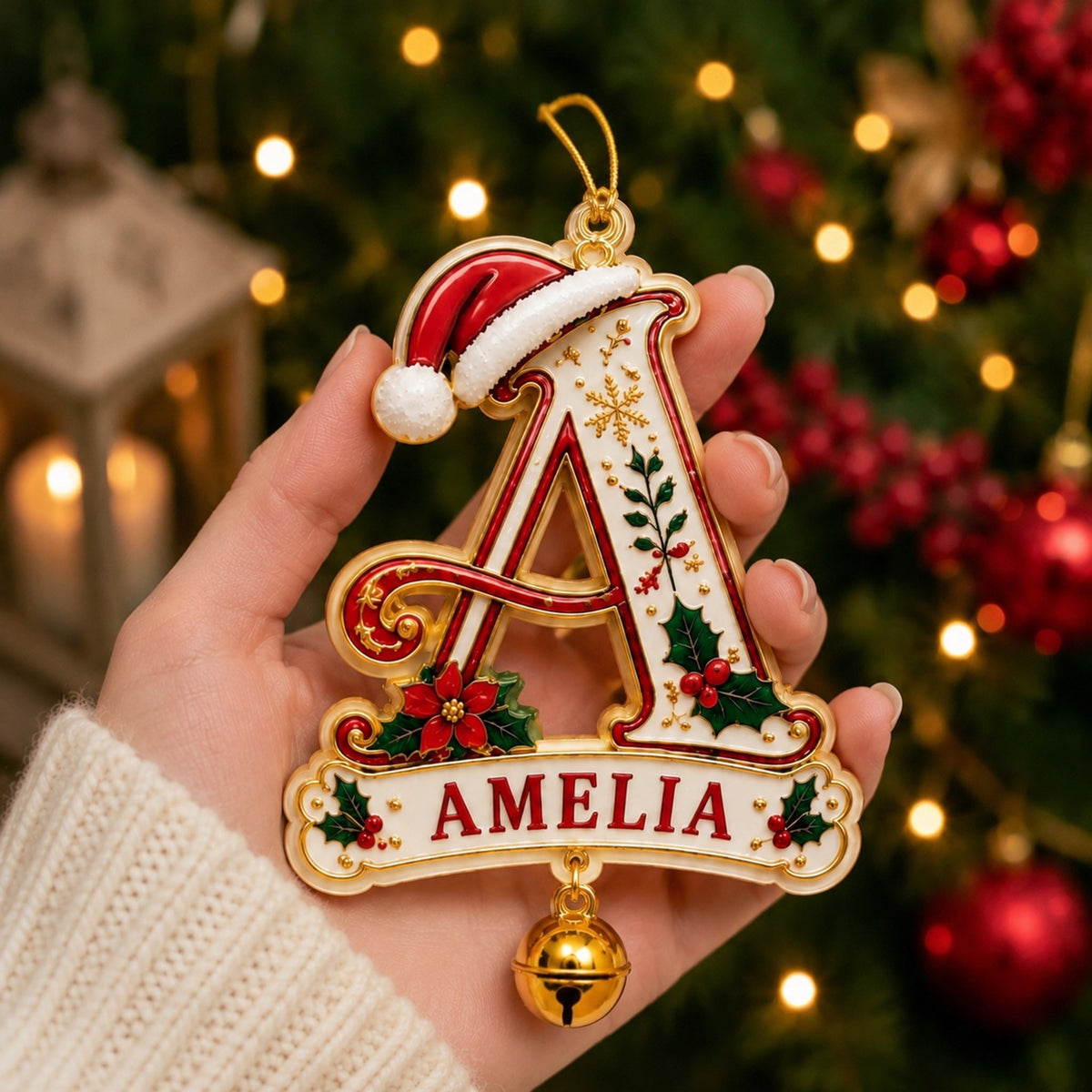 Personalized Christmas Initial & Name Ornament · 4