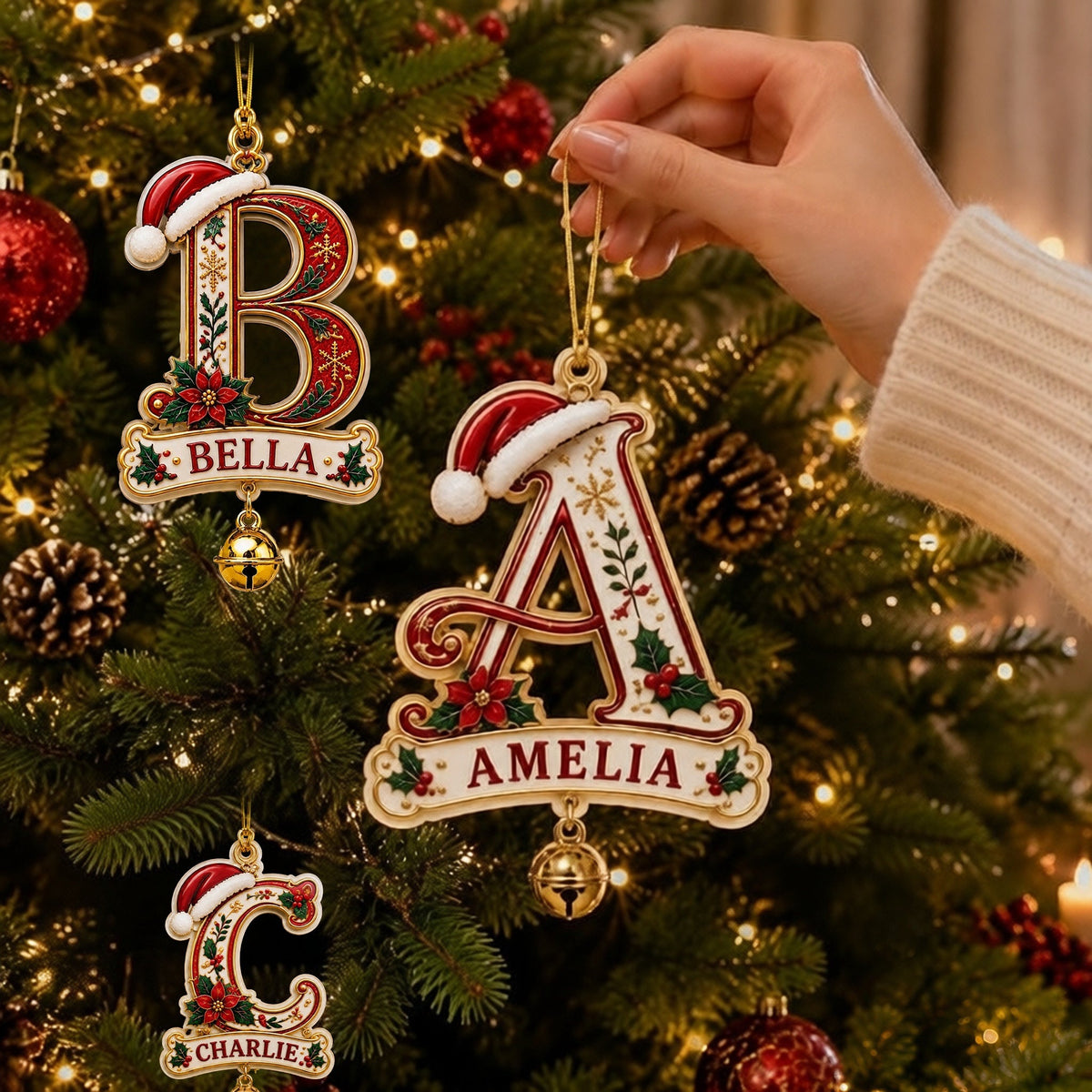 Personalized Christmas Initial & Name Ornament · 7