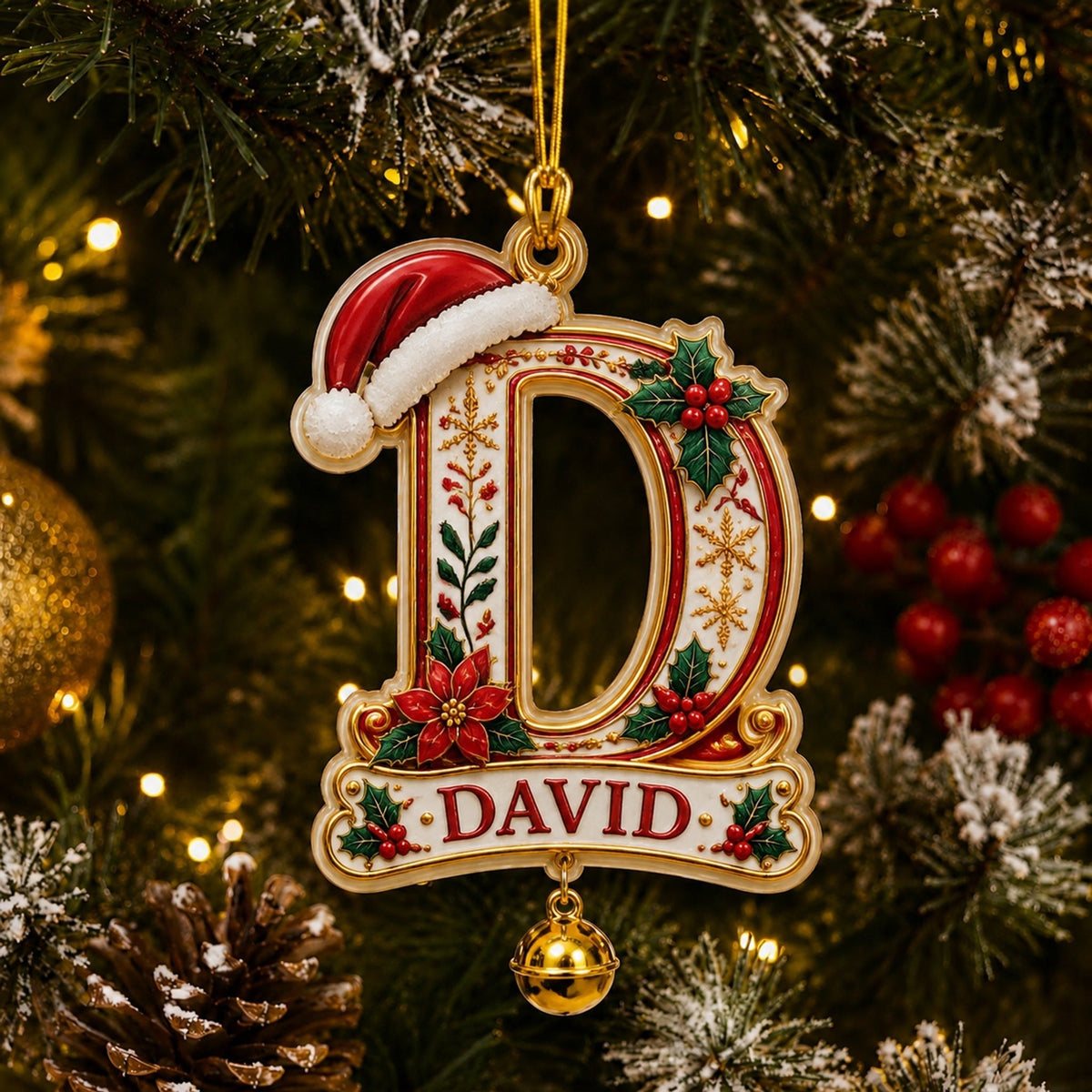 Personalized Christmas Initial & Name Ornament · 9